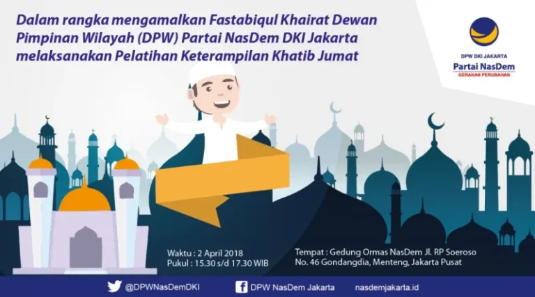 NasDem DKI Gelar Diklat Khatib Jumat Angkatan Pertama