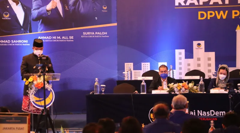 Read more about the article Rakorwil NasDem DKI, Anies Teringat Terjun ke Masyarakat Bersama Wibi