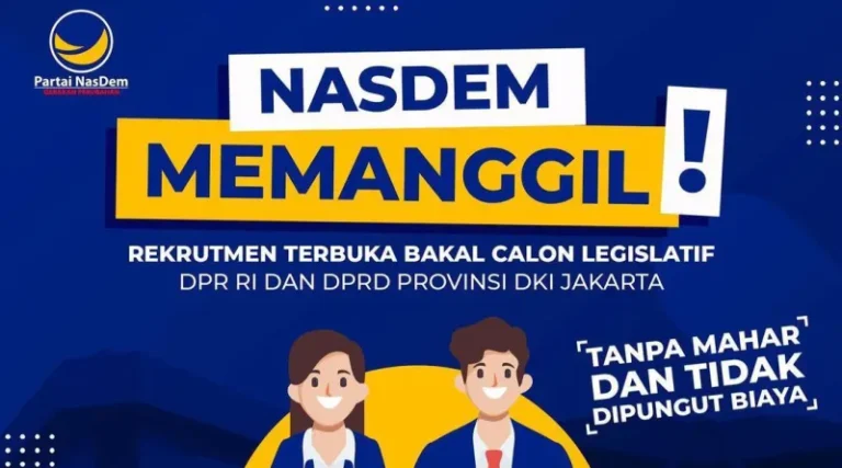 DPW Partai NasDem DKI Jakarta Buka Pendaftaran Bacaleg Bagi Masyarakat Umum